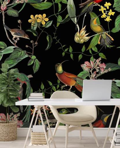 tropische jungle kolibrie behang 