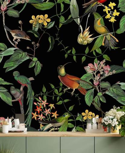 fondo de pantalla de colibrí selva tropical 