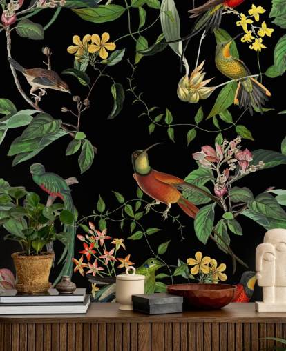 tropischer Dschungel Kolibri Tapete 