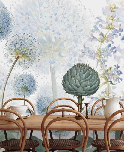 papier peint mural personnalisé bleu et blanc de fleurs de prairie appelé Blue Wild Meadow par Sir Edward pour les chambres papier peint mural personnalisé bleu et blanc de fleurs de prairie appelé Blue Wild Meadow par Sir Edward pour les chambres