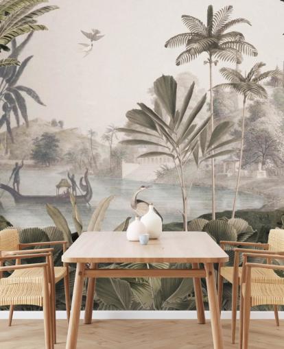 Sir Edwardin vihreä muokattava leopardi-taustakuvamaalaus nimeltä Leopard Landscape olohuoneeseen Sir Edwardin vihreä muokattava leopardi-taustakuvamaalaus nimeltä Leopard Landscape olohuoneeseen