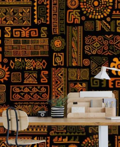 Autumnal Tones Orange Wallpaper