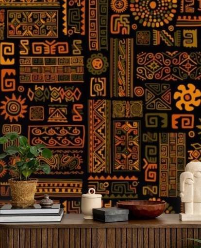 Autumnal Tones Orange Wallpaper