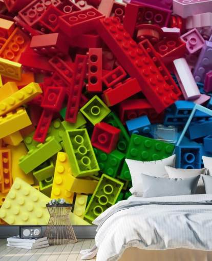 colourful toy bricks in a pile kids wallpaper