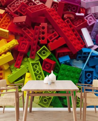 colourful toy bricks in a pile kids wallpaper