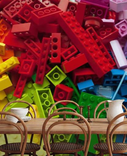 colourful toy bricks in a pile kids wallpaper