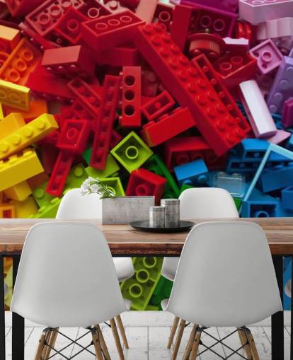 colourful toy bricks in a pile kids wallpaper