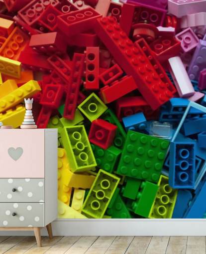 carta da parati per bambini colorati con mattoni giocattolo in una pila carta da parati per bambini colorati con mattoni giocattolo in una pila