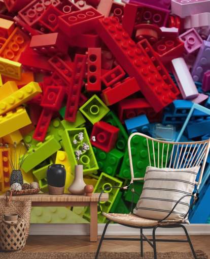 colourful toy bricks in a pile kids wallpaper