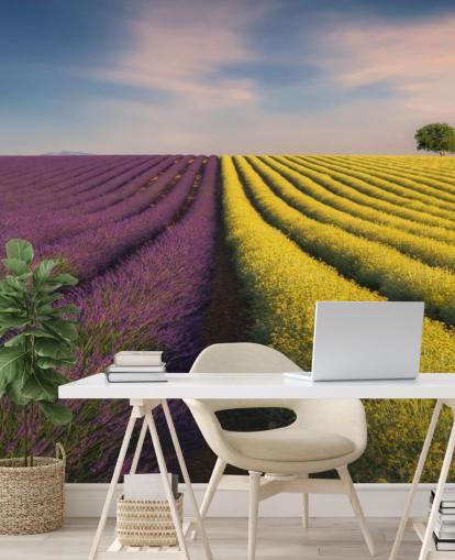 purple and yellow customisable wall mural called Purple and Yellow Flowers for bedrooms, kitchens and dining rooms purple and yellow customisable wall mural called Purple and Yellow Flowers for bedrooms, kitchens and dining rooms