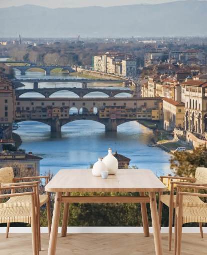 Panoramic view of Florence and Ponte Vecchio wallpaper Panoramic view of Florence and Ponte Vecchio wallpaper