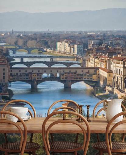 Panoramic view of Florence and Ponte Vecchio wallpaper Panoramic view of Florence and Ponte Vecchio wallpaper