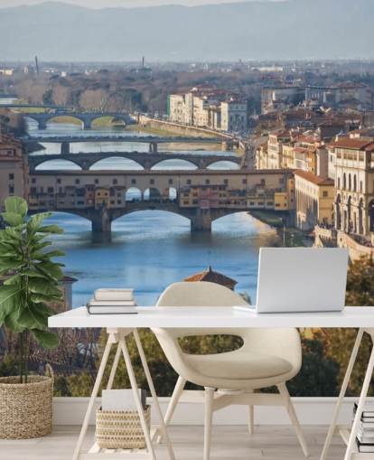 Panoramic view of Florence and Ponte Vecchio wallpaper Panoramic view of Florence and Ponte Vecchio wallpaper