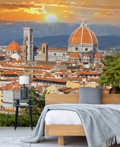 Florence in de lente, Toscane, Italië behang