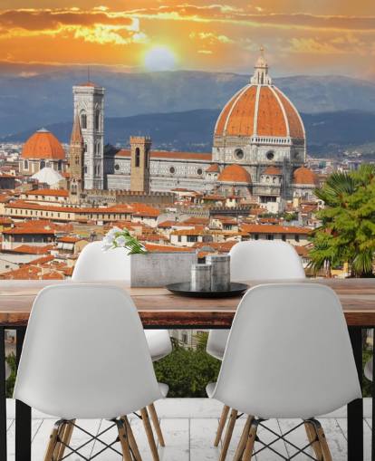 Florens på våren, Toscana, Italien tapet