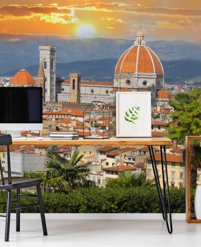 Florens på våren, Toscana, Italien tapet