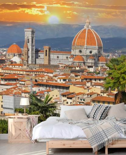 Firenze in primavera, Toscana, Italia carta da parati