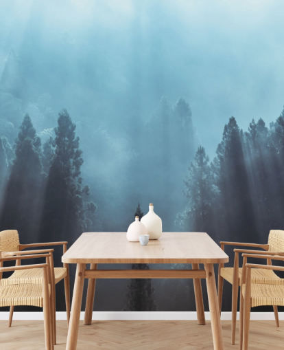 misty forest with rays of sunlight pouring down wallpaper misty forest with rays of sunlight pouring down wallpaper