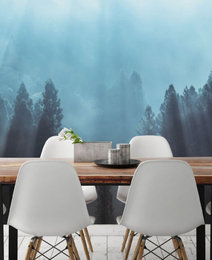 misty forest with rays of sunlight pouring down wallpaper misty forest with rays of sunlight pouring down wallpaper