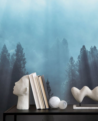 misty forest with rays of sunlight pouring down wallpaper misty forest with rays of sunlight pouring down wallpaper