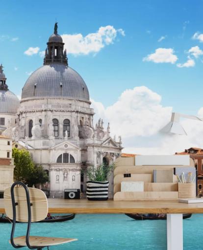 church in venice Mural