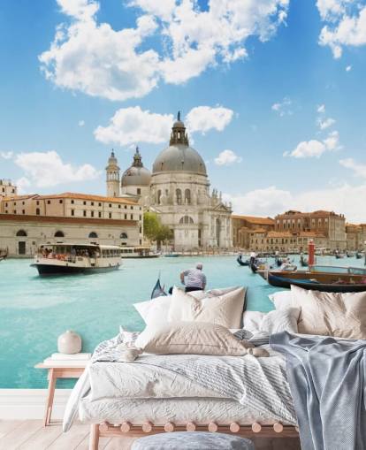 Canal Grande og Basilica Santa Maria della Salute, Venezia, Italia veggmaleri