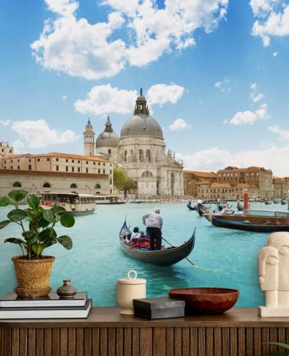 Canal Grande og Basilica Santa Maria della Salute, Venezia, Italia veggmaleri Canal Grande og Basilica Santa Maria della Salute, Venezia, Italia veggmaleri