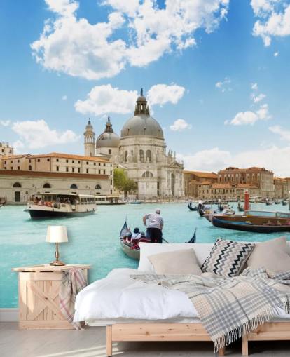 Grand Canal and Basilica Santa Maria della Salute, Venedig, Italien vægmaleri Grand Canal and Basilica Santa Maria della Salute, Venedig, Italien vægmaleri