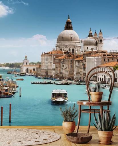 Grand Canal and Basilica Santa Maria della Salute, Venice, Italy wallpaper