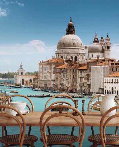 Grand Canal et Basilique Santa Maria della Salute, Venise, Italie fond d'écran