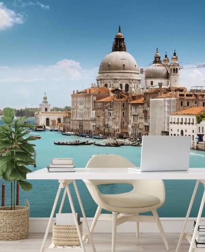 Descargar el fondo de pantalla Grand Canal and Basilica Santa Maria della Salute, Venice, Italy