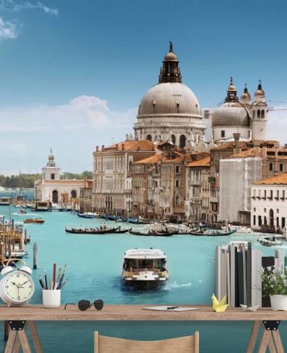 Grand Canal and Basilica Santa Maria della Salute, Venice, Italy wallpaper