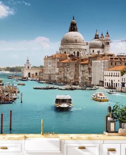 Grand Canal and Basilica Santa Maria della Salute, Venice, Italy wallpaper