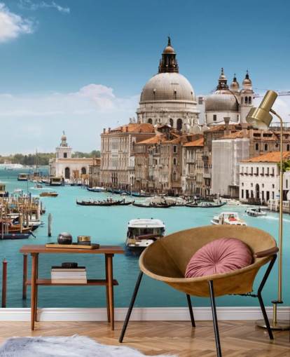 Carta da parati Canal Grande e Basilica Santa Maria della Salute, Venezia, Italia