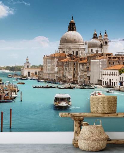 Grand Canal og Basilica Santa Maria della Salute, Venezia, Italia tapet