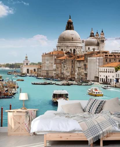 Carta da parati Canal Grande e Basilica Santa Maria della Salute, Venezia, Italia Carta da parati Canal Grande e Basilica Santa Maria della Salute, Venezia, Italia