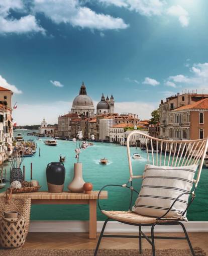 heldere behangmuurschildering van Venetië genaamd Venice Grand Canal voor woonkamers en slaapkamers