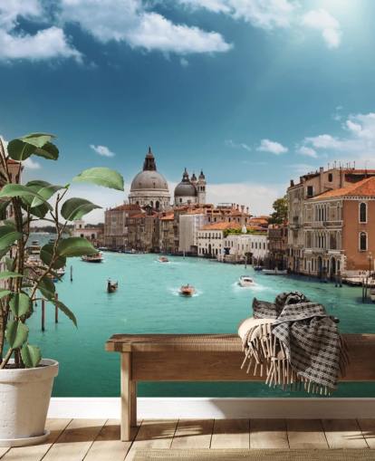 lyst venetiansk tapetmaleri kaldet Venedig Grand Canal til stuer og soveværelser lyst venetiansk tapetmaleri kaldet Venedig Grand Canal til stuer og soveværelser
