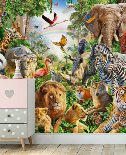 fondo de pantalla de animales de todo el mundo en la jungla