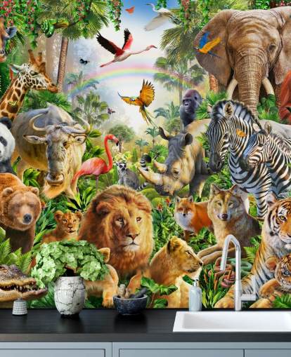 fondo de pantalla de animales de todo el mundo en la jungla