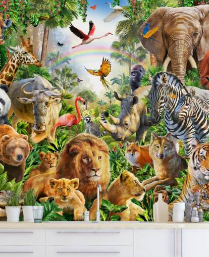 fondo de pantalla de animales de todo el mundo en la jungla