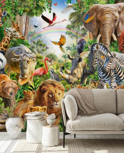 animais de todo o mundo no papel de parede da selva animais de todo o mundo no papel de parede da selva