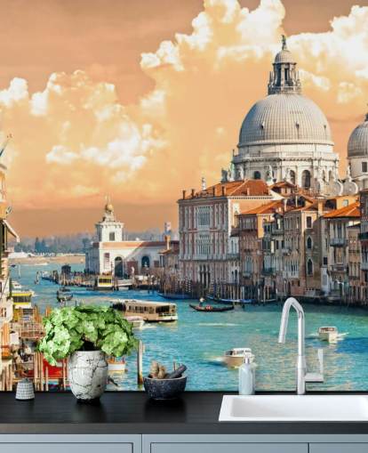 Venice view of grand canal and basilica of santa maria wallpaper Venice view of grand canal and basilica of santa maria wallpaper