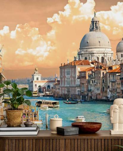 Venice view of grand canal and basilica of santa maria wallpaper Venice view of grand canal and basilica of santa maria wallpaper