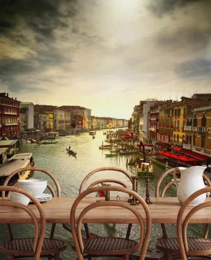 Descargar el fondo de pantalla venetian canal and gondolas