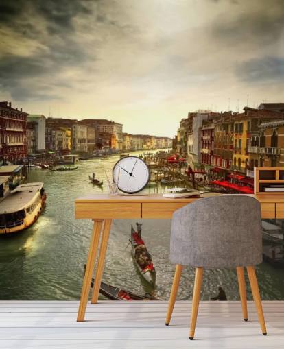 venezianische Kanal und Gondeln Tapete