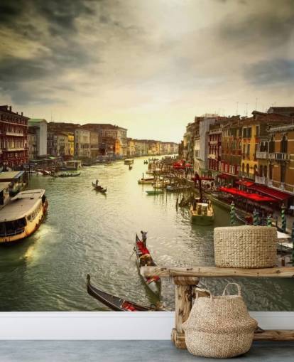 venetian canal and gondolas wallpaper venetian canal and gondolas wallpaper