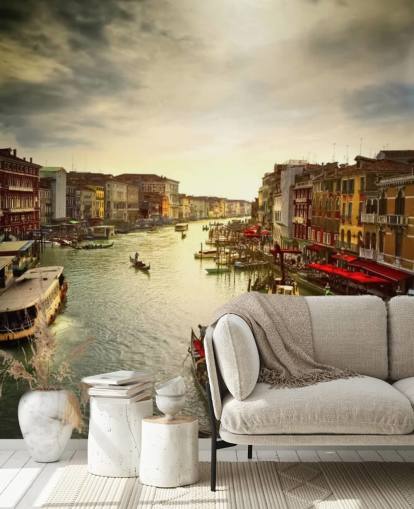 venetianska kanalen och gondoler tapeter