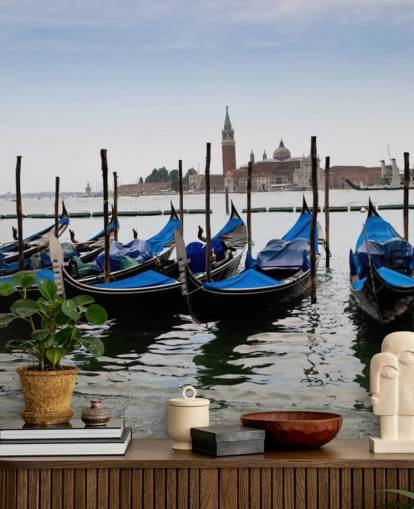 Carta da parati Blue Gondolas Venice