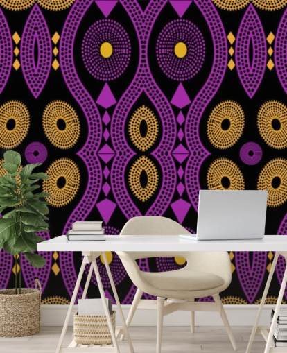 dark circle pattern in purple, yellow and black wallpaper dark circle pattern in purple, yellow and black wallpaper